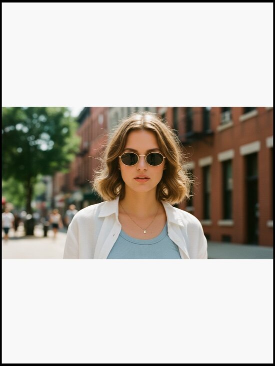 Oval Metal Polarized Sunglasses Classic Shades Trendy main image 5